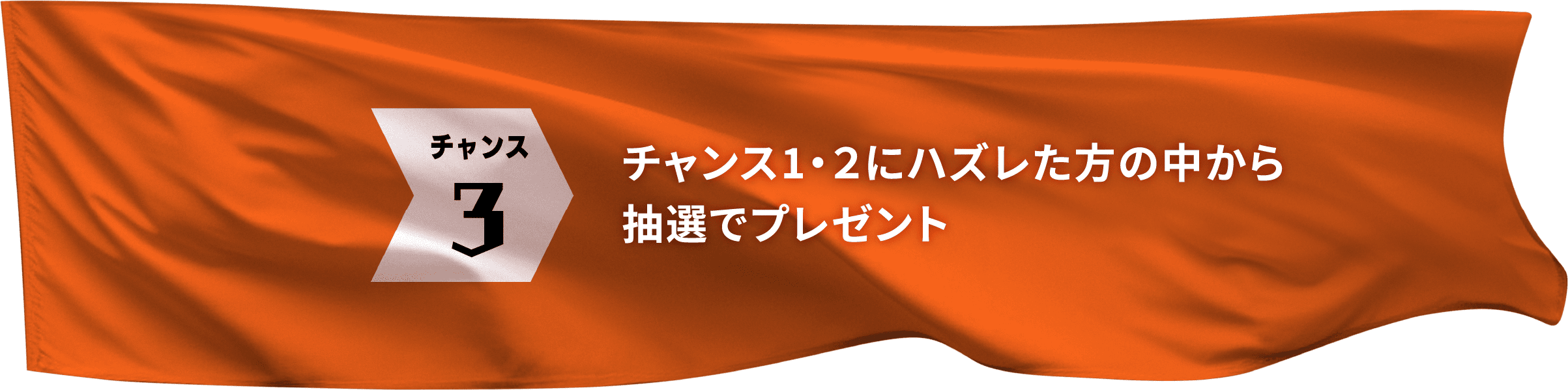 chance3　チャンス1・2にハズレた方の中から抽選でプレゼント